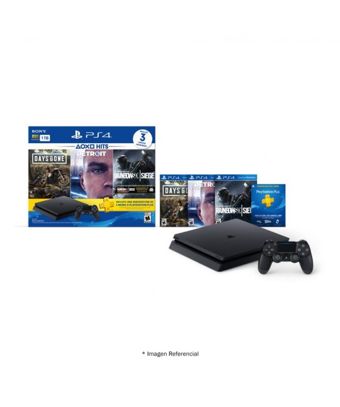 Play Station 4 Sony 1tb Hits 5 + 3 Physical Games + 1 Controller