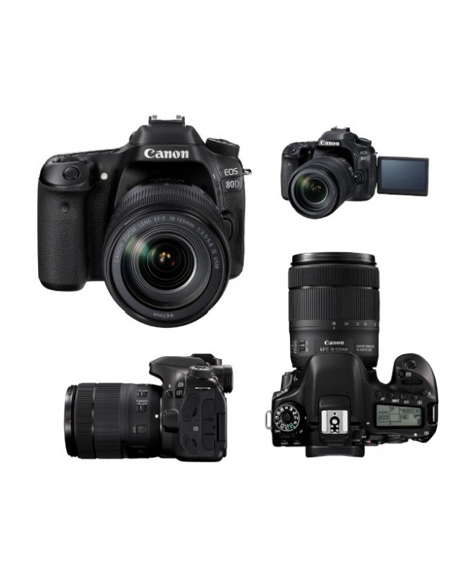 Canon Eos 80d Dslr Professional 24.2mp With 18-135mm Lens